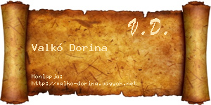Valkó Dorina névjegykártya