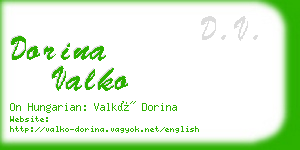 dorina valko business card